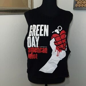 Green Day American Idiot Concert Cropped T Sz. M